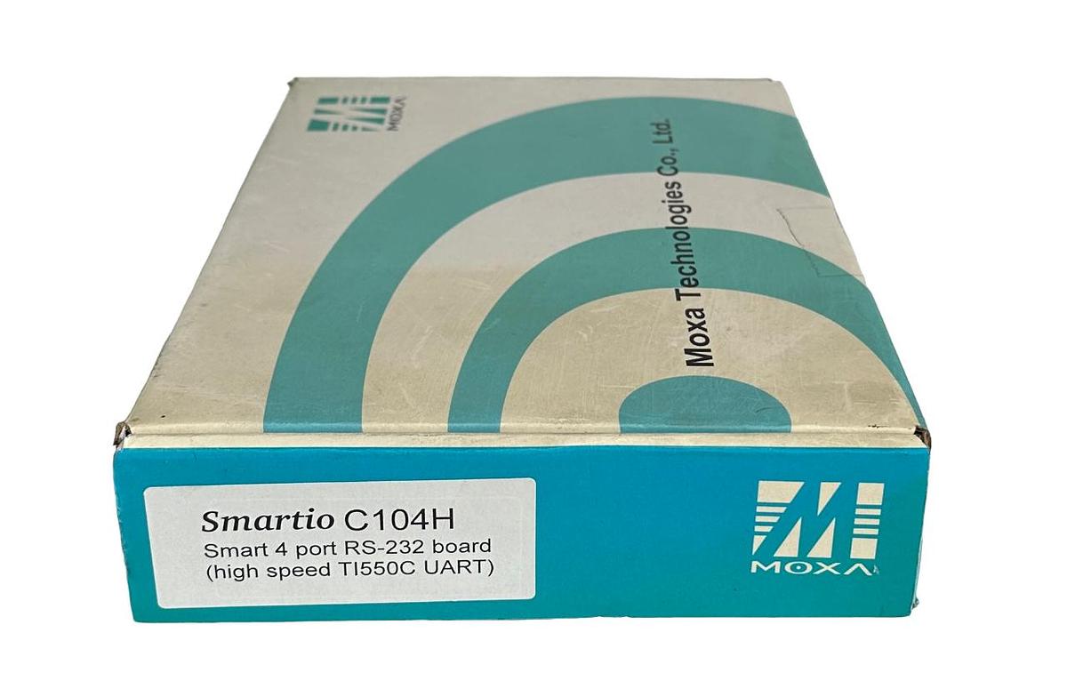 Used NEW MOXA Smartio C104H SMART 4-PORT RS-232 BOARD HIGH SPEED TI550C UART