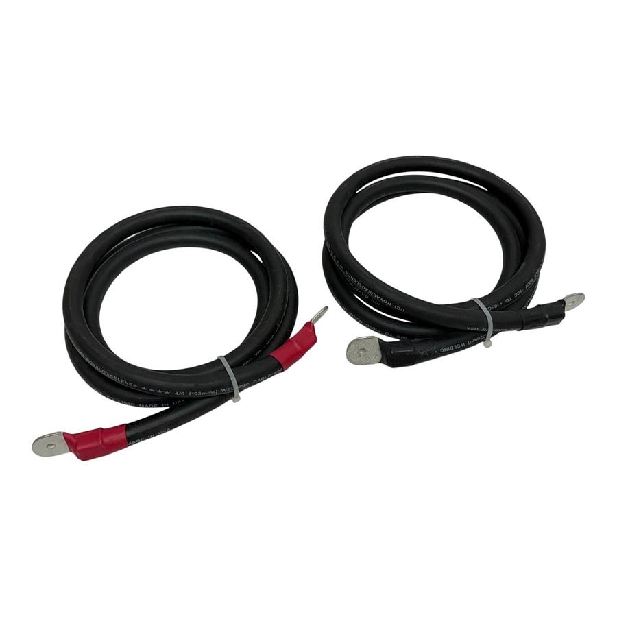 Used CCI Royal Excelene 4/0 AWG Welding Cable Battery Jumper Leads Pair Lug Terminals