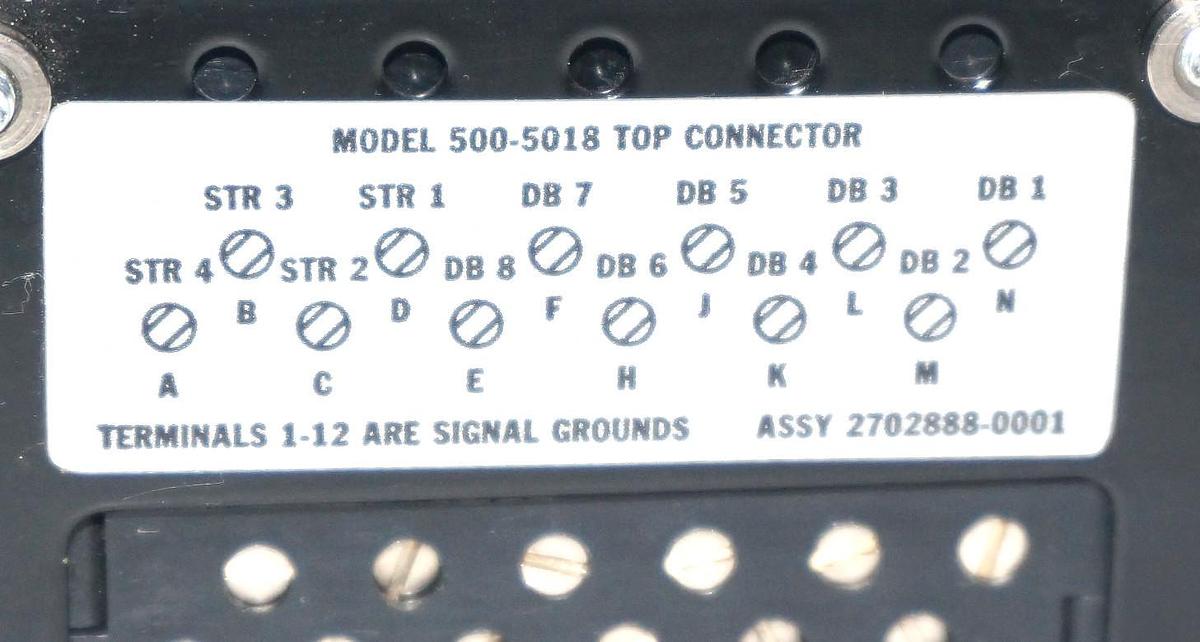 Used TEXAS INSTRUMENTS 2702888-0001 TOP CONNECTOR MODEL: 500-5018