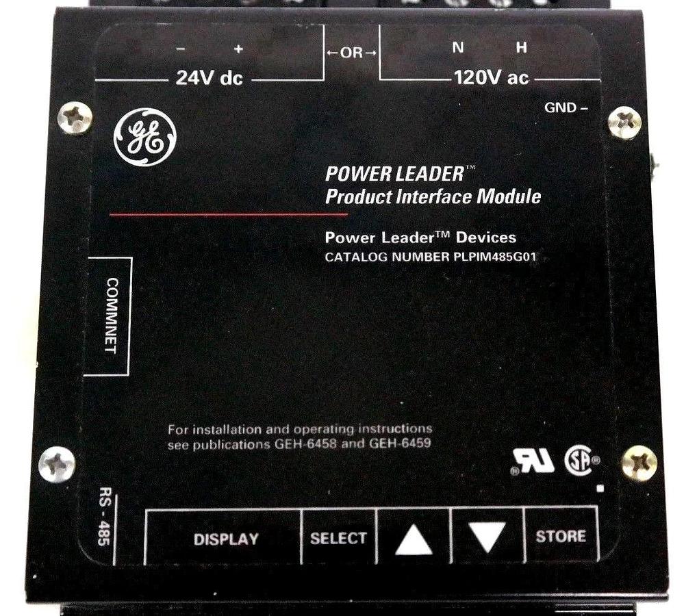 Used GENERAL ELECTRIC PLPIM485G01 POWER LEADER PLC PRODUCT INTERFACE MODULE