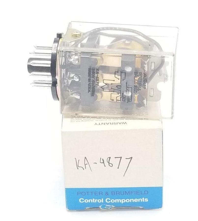 Used NIB AMF POTTER & BRUMFIELD KA-4877 RELAY 240V, 50/60HZ