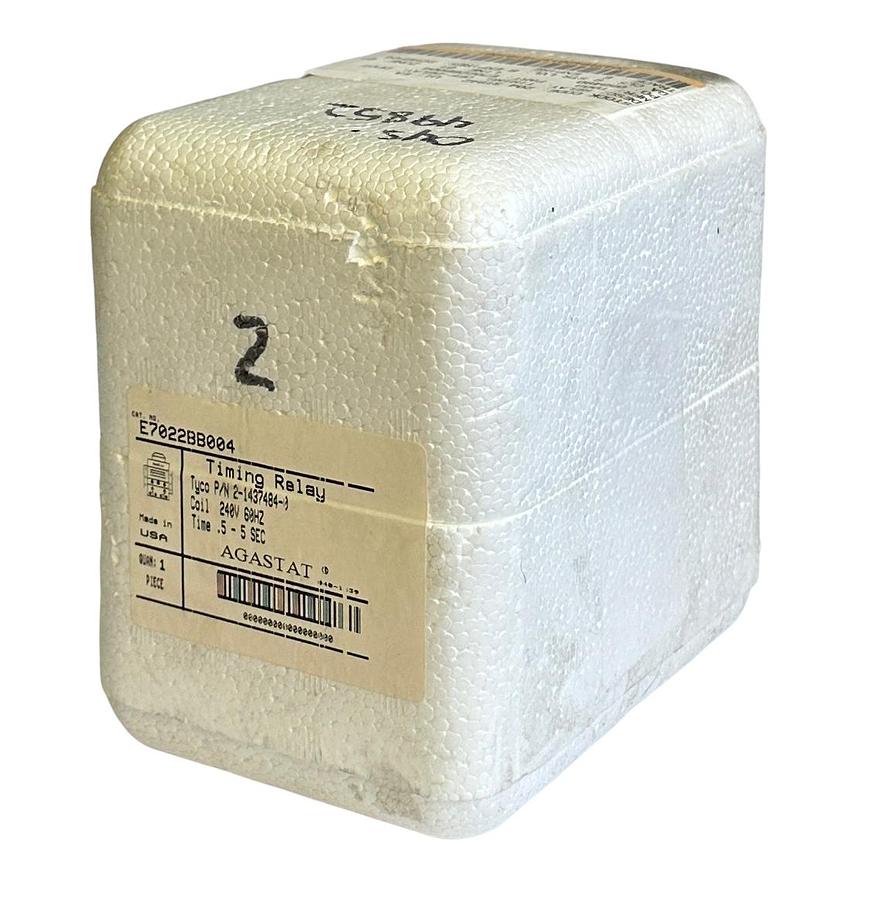 NEW TYCO AGASTAT E7022BB004 / 2-1437484-0 TIMING RELAY .5-5SEC 240V 60Hz