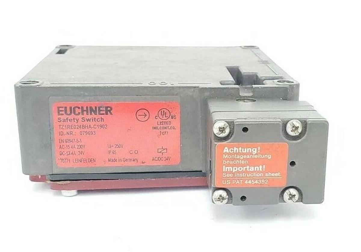 Used EUCHNER TZ1RE024BHAC1902 SAFETY SWITCH TZ 24V TZ1RE024BHA-C1902, 079693