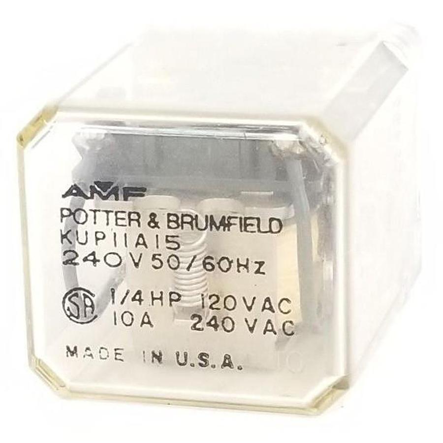 Used POTTER & BRUMFIELD KUP-11A15 240V POWER RELAY KUP11A15240