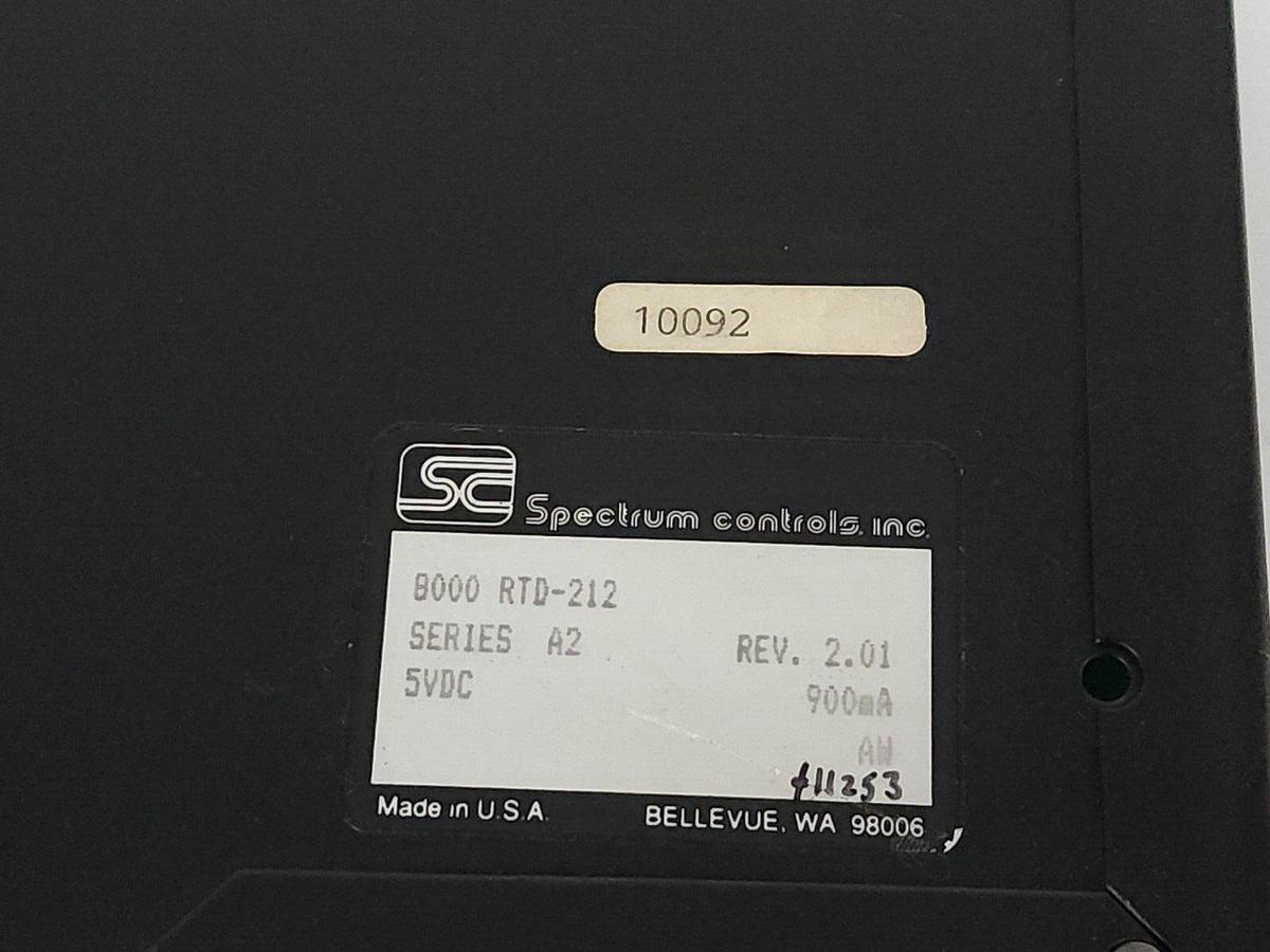 Used SPECTRUM CONTROLS 8000-RTD-212 INPUT MODULE ANALOG RTD 12POINT 8000RTD212