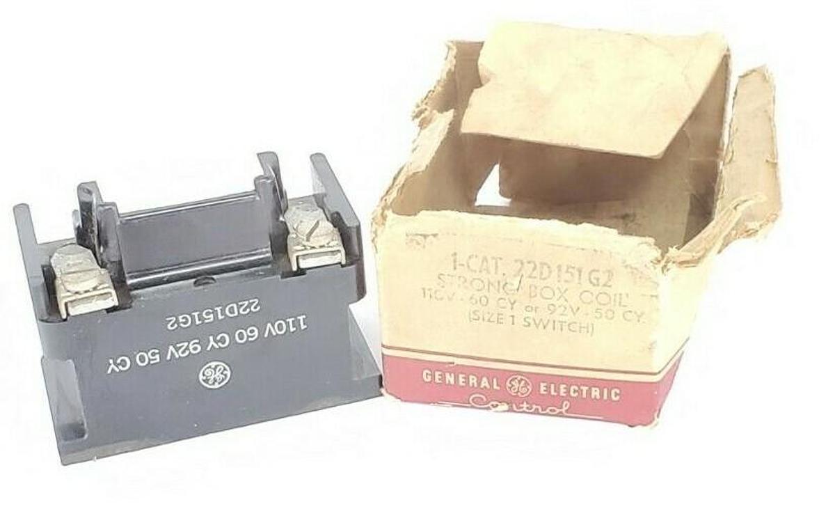 Used NEW GENERAL ELECTRIC 22D151G2 CONTACTOR COIL 92/110V, 50/60CY