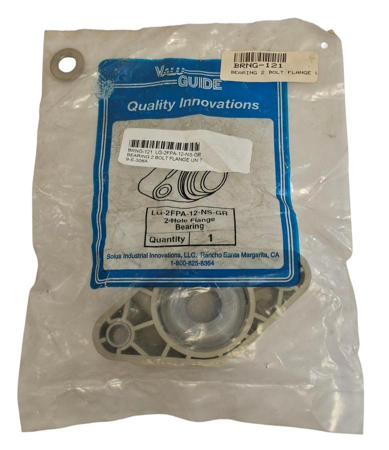 NEW VALU-GUIDE LG-2FPA-12-NS-GR BEARING 2-BOLT FLANGE UNIT LG2FPA12NSGR