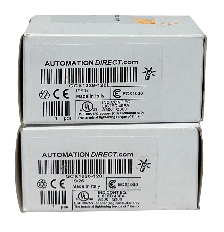 Used 2 AUTOMATION DIRECT GCX1226-120L / GCX1226120L TWIST PUSH BUTTONS 22mm RED NSMP