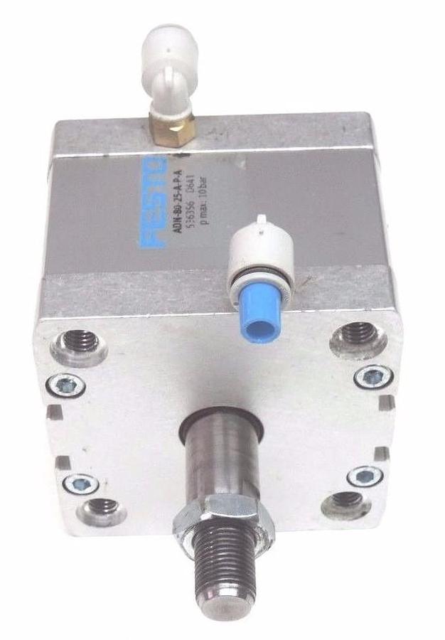 Used FESTO ADN-80-25-A-P-A PNEUMATIC CYLINDER P/N 536356 D641 10BAR MAX PRESSURE