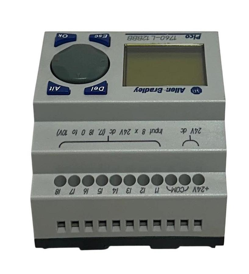 Used ALLEN BRADLEY 1760-L12BBB /B Pico DC CONTROLLER 24VDC Rev. D 2W 1760L12BBB USNP