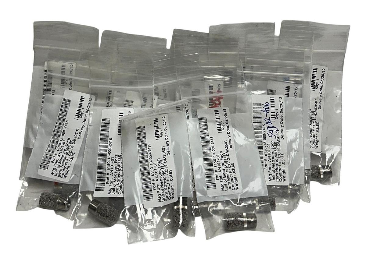 Used 16 SMC AN101-01 / AN10101 SERIES AN PNEUMATIC SILENCERS OEM NSNP