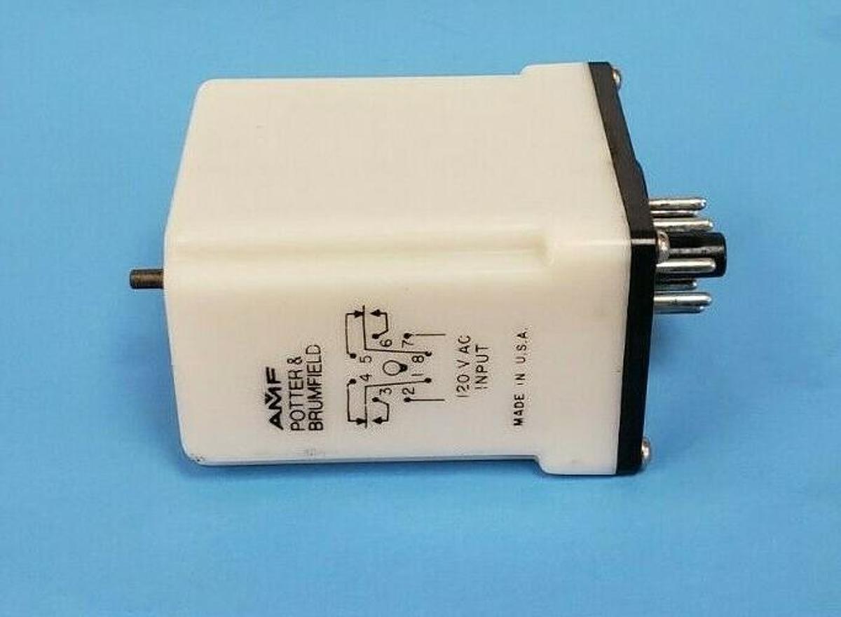 Used POTTER & BRUMFIELD CKB-38-71063 TIME DELAY RELAY 0.1 TO 10 SEC. W/ SL608-S