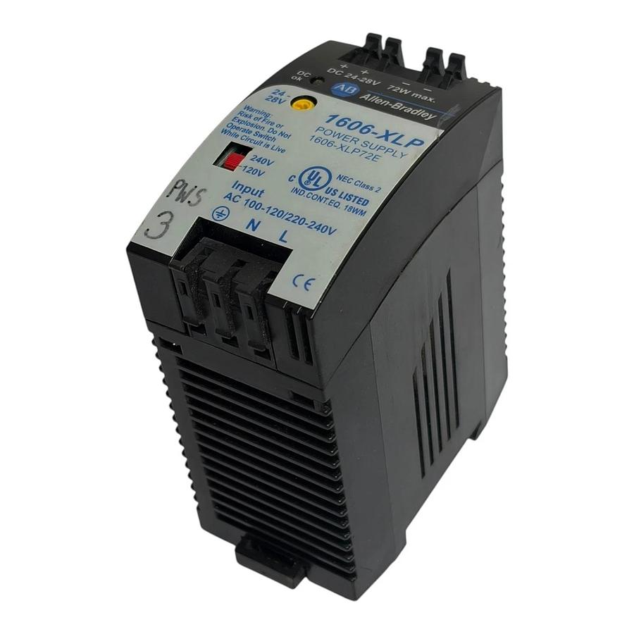 Used Allen Bradley 1606-XLP72E DIN Rail Power Supply 24-28V 72W Max Series A