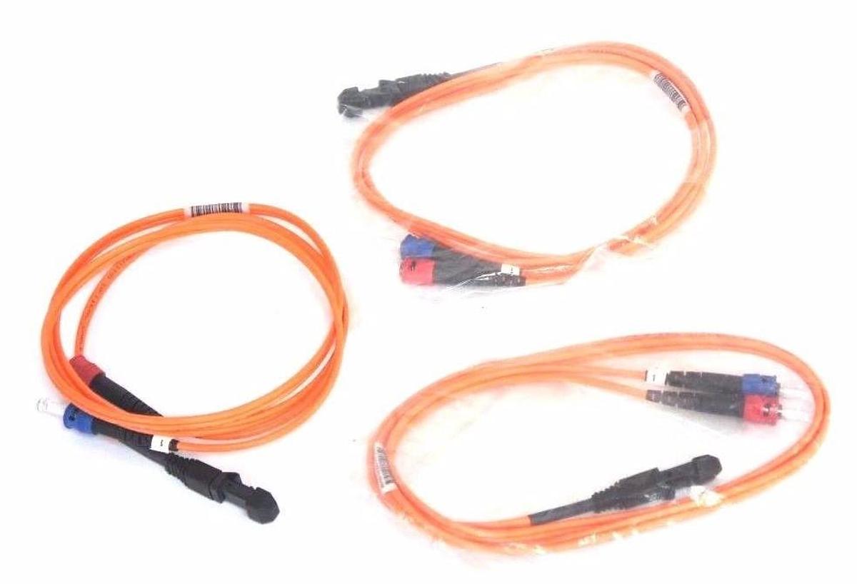 Used LOT OF 3 NEW CORNING OPTICAL CABLES 10/03 2 MM50 TB2 DFNR DFN FT4