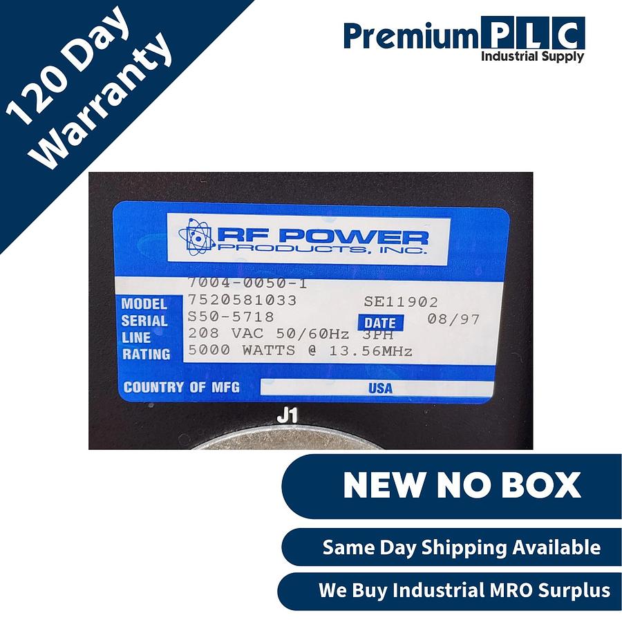Used NEW AE RF POWER RFPP RF50S WATERCOOLED POWER SUPPLY 5000W 7520581033 3150013-001