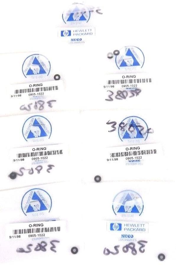 Used LOT OF 7 NEW HP / AGILENT TECHNOLOGIES 0905-1022 O-RINGS 09051022