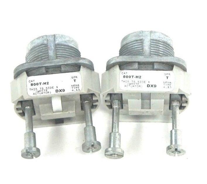Used LOT OF 2 ALLEN BRADLEY 800T-H2 SELECTOR SWITCHES SER. T
