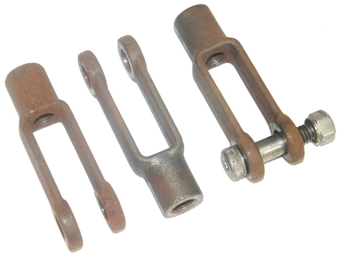 Used LOT OF 3 PARKER L045210000 LONG CLEVISES 1.25" BORE