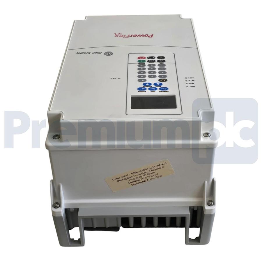 Used Allen Bradley 20AD011C3AYNANC0 /A PowerFlex 70 AC Drive 3Ph 480V 7.5HP (read)
