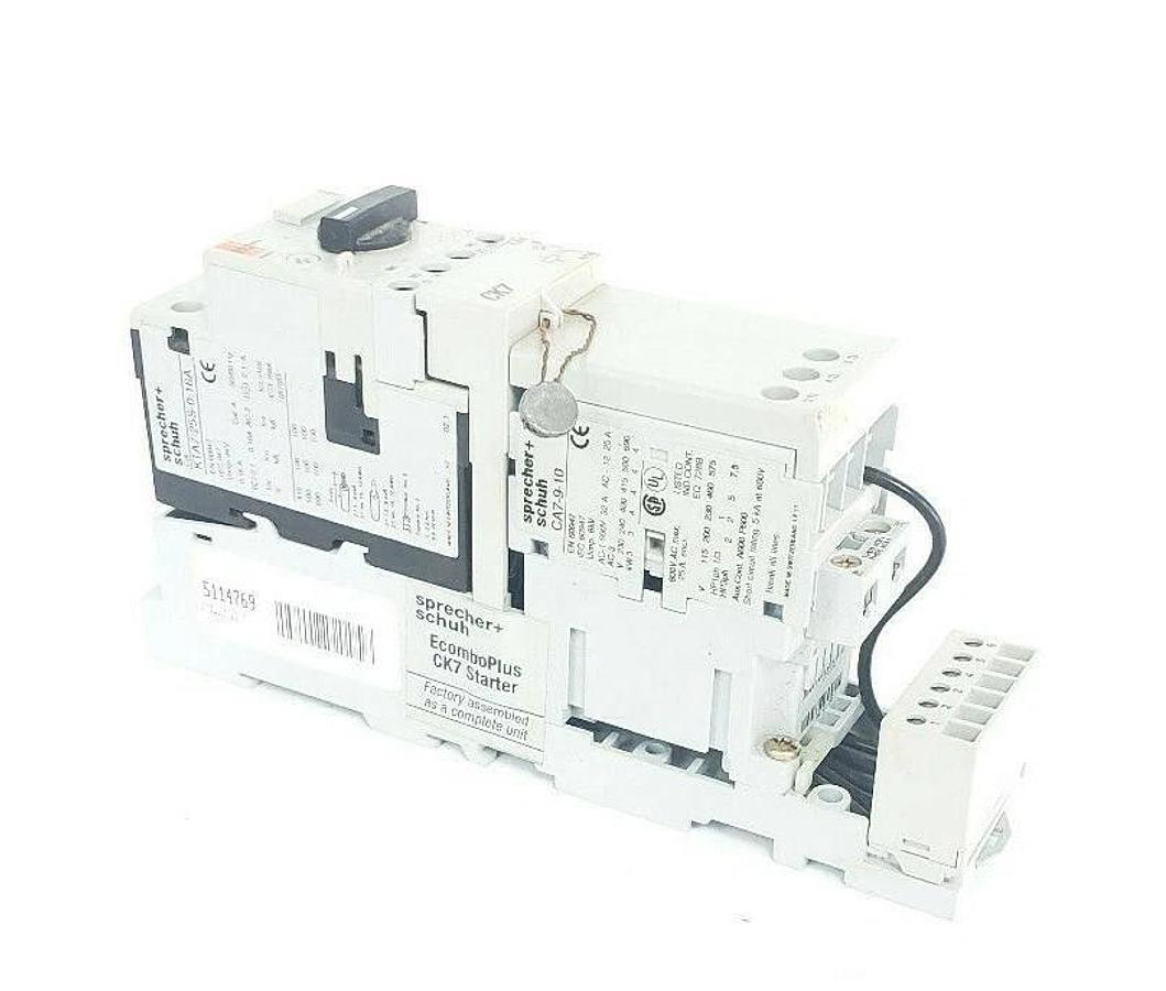 Used SPRECHER + SCHUH ECOMBOPLUS CK7 STARTER ASSEMBLY KTA7-25S-0.16A CA7-9-10