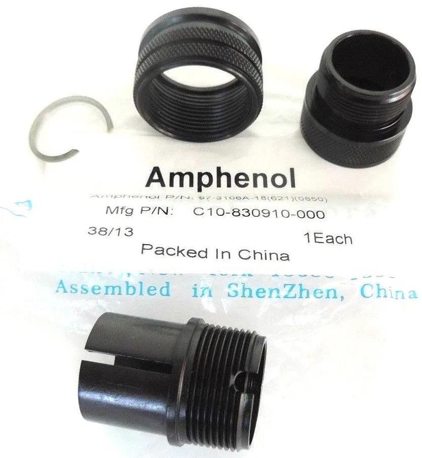 NEW AMPHENOL 97-3106A-18 CONNECTOR SHELL ONLY METAL CIRCULAR OLIVE C10830910000