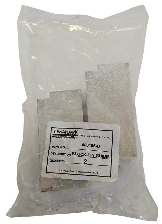 Used LOT OF 2 NEW TOMAHAWK 006195-B BLOCK-PIN GUIDES 006195B