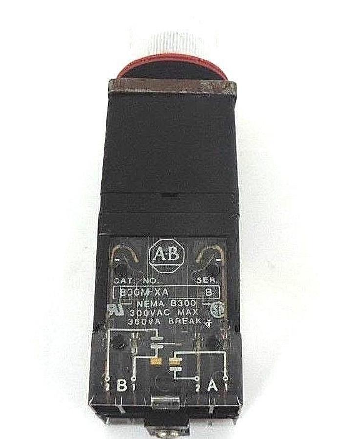 Used NIB ALLEN BRADLEY 800MR-N31QB SER. A SELECTOR SWITCH 800MR-N31Q W/ KEYS