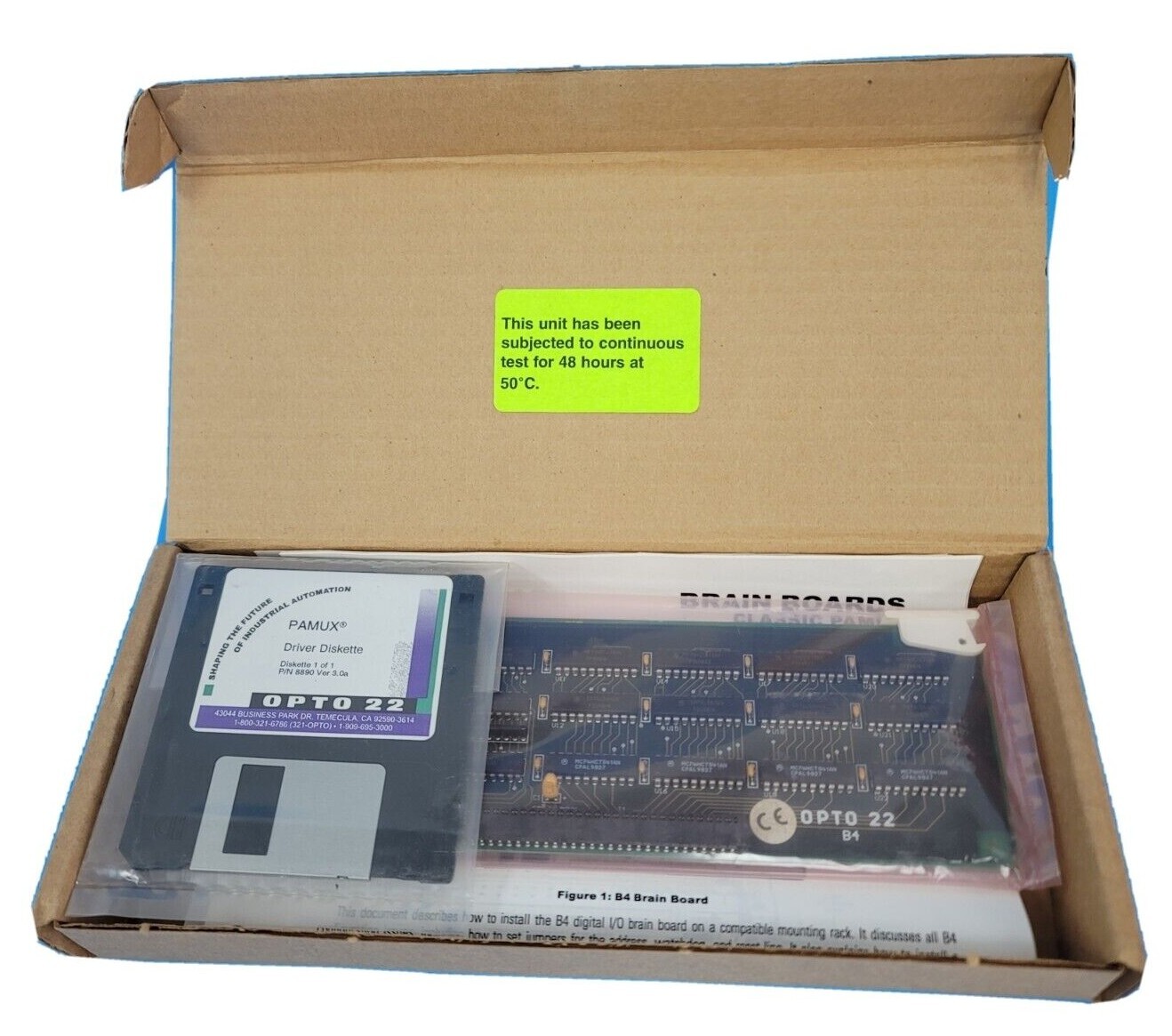 Used NEW OPTO 22 B4 32PT DIGITAL BRAINBOARD CLASSIC PAMUX W/ SOFTWARE
