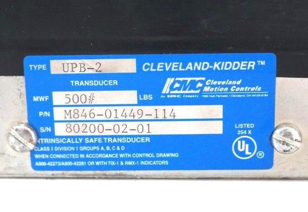 Used NEW CLEVELAND-KIDDER M846-01449-114 TRANSDUCER UPB-2