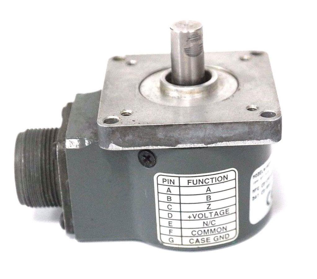 Used DANAHER DYNAPAR H231000144423 ENCODER C564830 10MM SFT, 5-26V, 7PN CONN SI MT