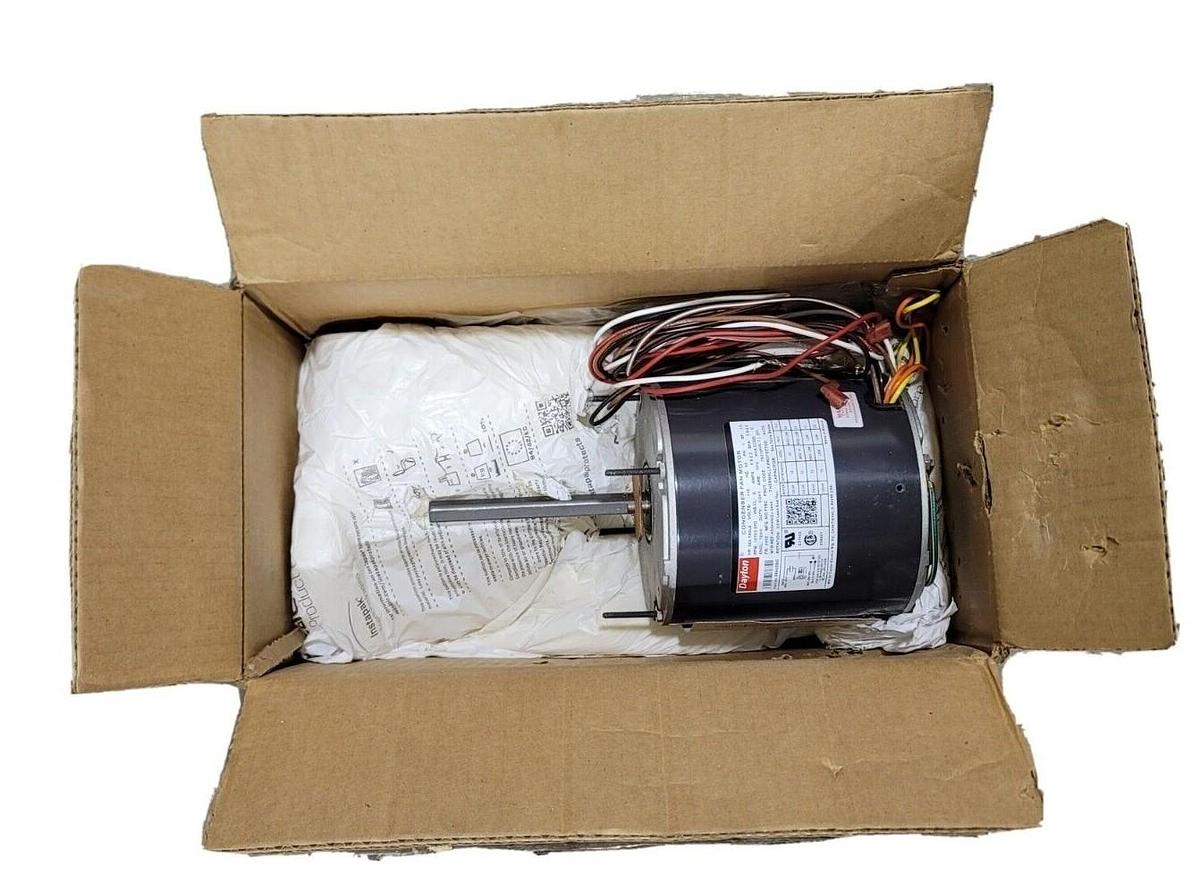 Used NEW DAYTON 5RHU2BG 1/2HP PERMANENT SPLIT CAPACITOR CONDENSER FAN MOTOR 60HZ 48YZ