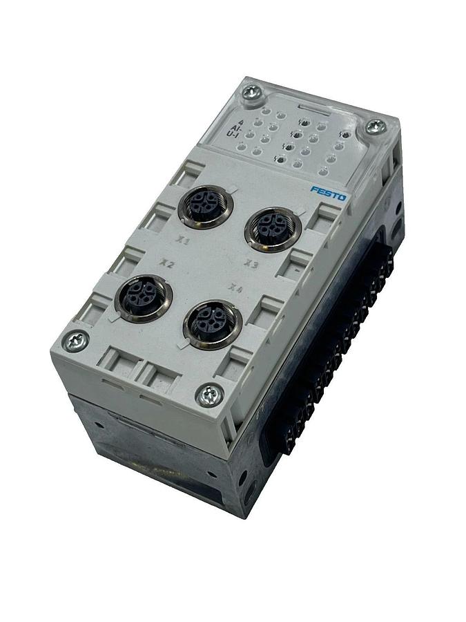 Used Festo CPX-AB-4-M12x2-5P-R-M3 (546997) with CPX-M-GE-EV Interlinking Block
