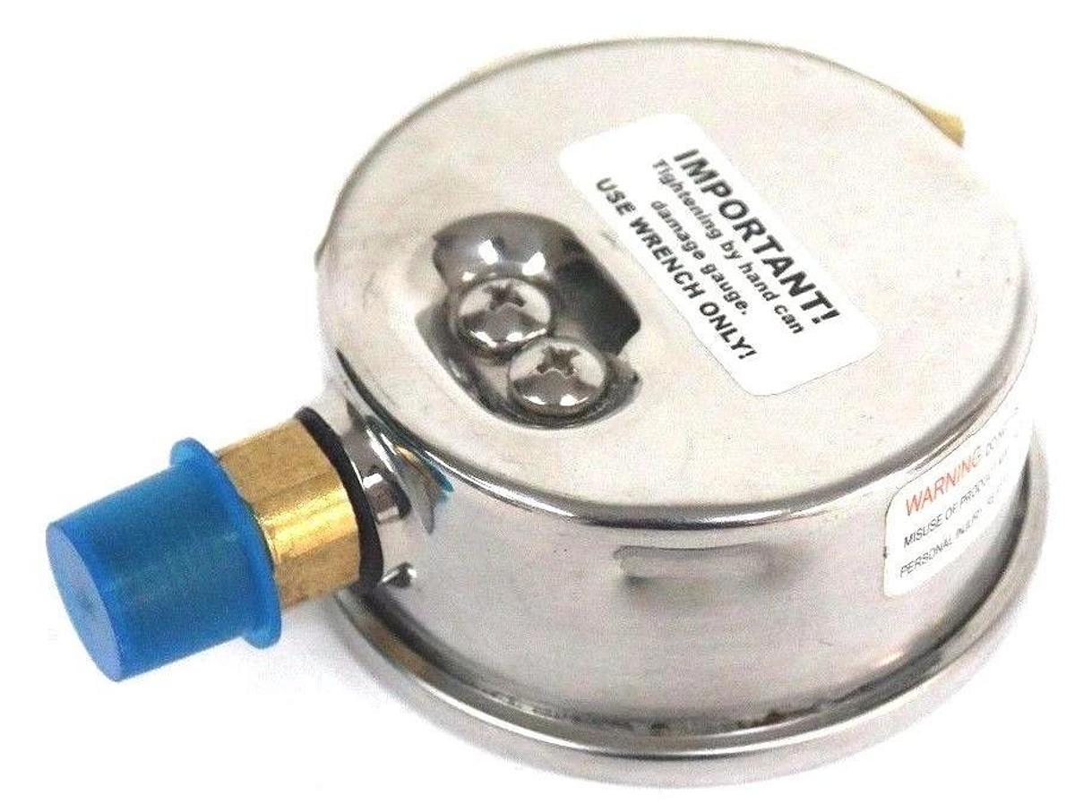 Used NIB MARSH J7648P GAUGE 2.5'' SEVB 1/4NPT, 0-100PSI & KPA