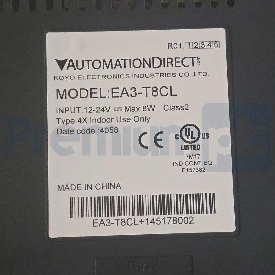 Used AutomationDirect EA3-T8CL C-more Micro HMI Touch Panel 8.4" Color 12-24VDC NSNP