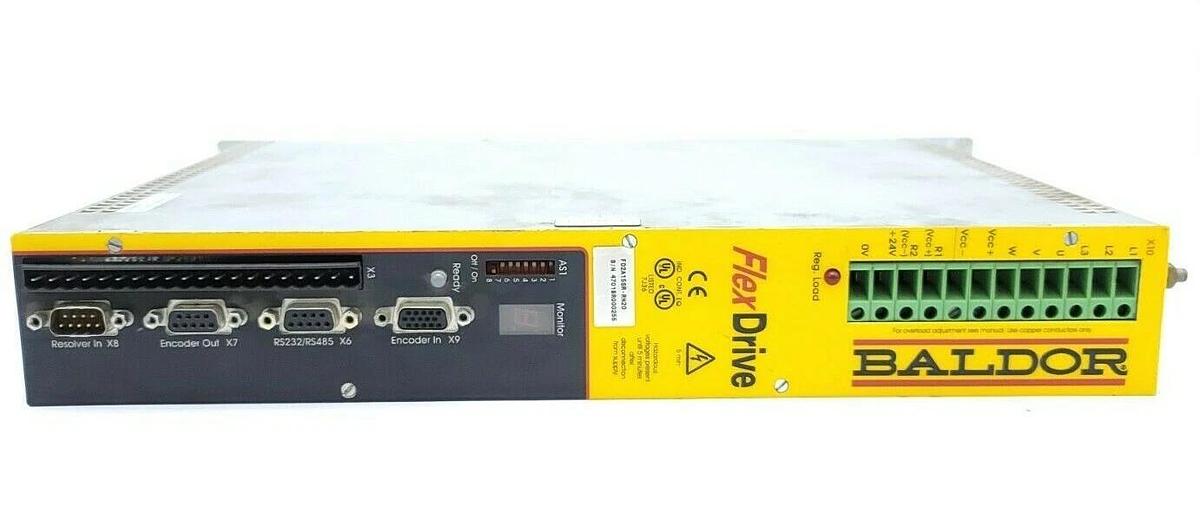 Used BALDOR ABB FD2A15SR-RN20 FLEX DRIVE SERVO DRIVE 1115A-230V-RES-232 15A/AC0-250V