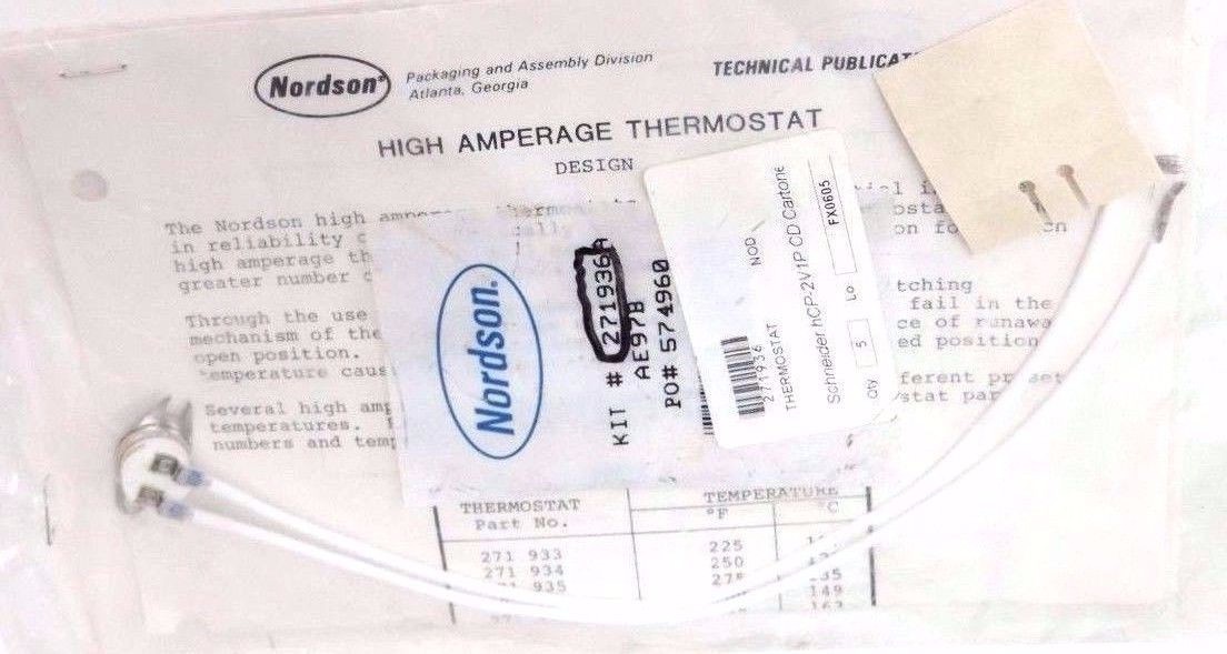 NEW NORDSON 271936 HIGH AMPERAGE THERMOSTAT 300 DEGREE FAHRENHEIT