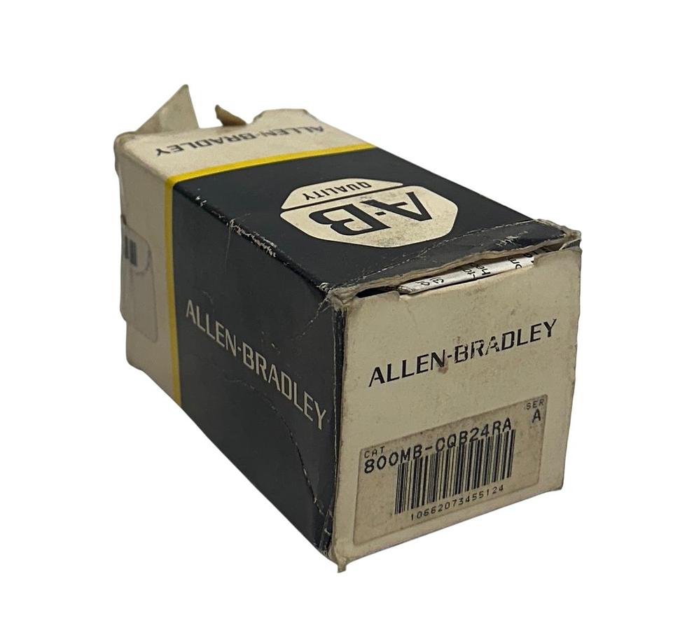 Used ALLEN BRADLEY 800MB-CQB24RA /A BULLETIN 800MB ILLUMINATED PUSHBUTTON RED NSMP