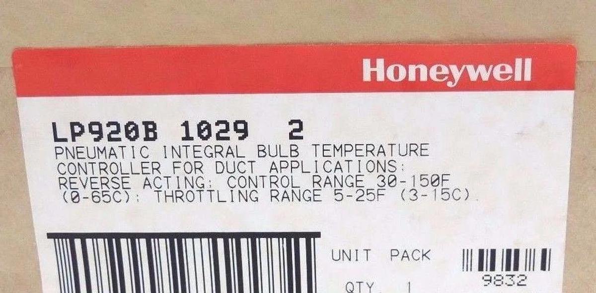 Used F/S HONEYWELL LP920B-1029 PNEUMATIC INTEGRAL BULB TEMPERATURE CONTROLLER 30-150F
