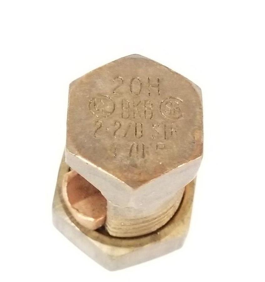 Used NEW BLACKBURN 20H BKB 2-2/0 STR 4 70 COPPER SPLIT BOLT