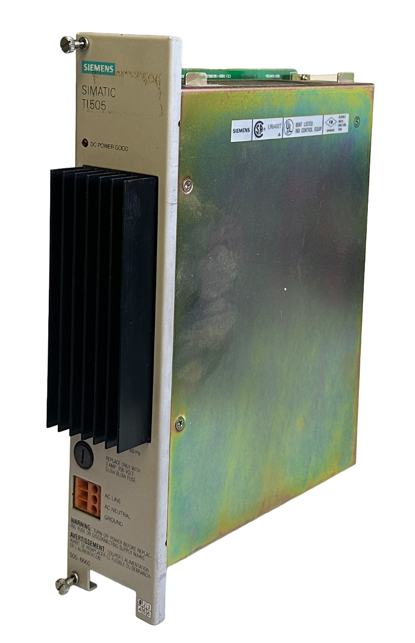 Used SIEMENS MODEL 505-6660 / 5056660 System 505 POWER SUPPLY 110/220VAC