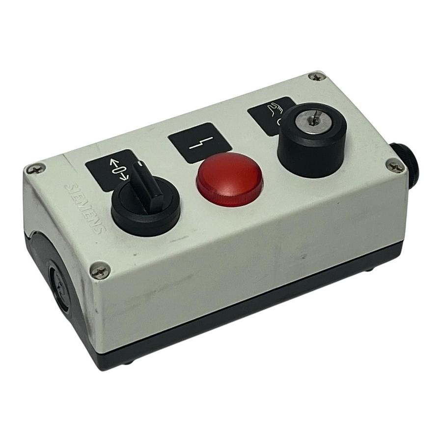 Used Siemens SIRIUS 3SF5813-0AZ AS-Interface 3-Button Control Station Enclosure AS-i