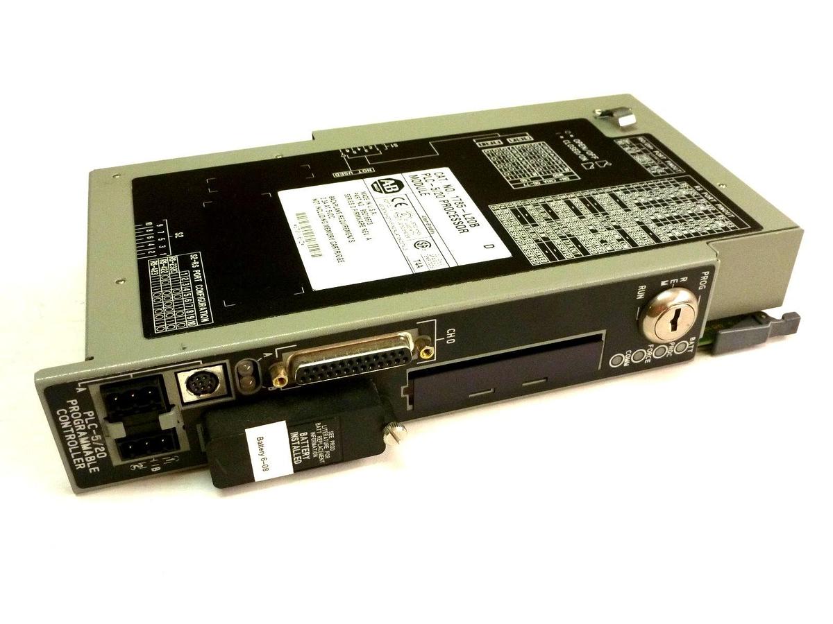 Used ALLEN BRADLEY 1785-L20B SER D PLC-5/20 PROCESSOR MODULE FIRMWARE REV. A 1785L20B