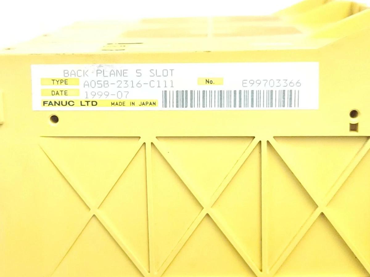 Used FANUC A05B-2316-C111 BACK PLANE 5-SLOT A20B-2001-0990/01A
