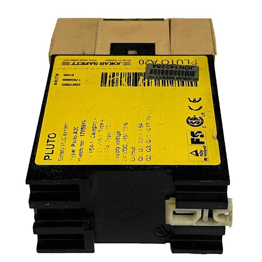 Used JOKAB SAFETY PLUTO A20 SAFETY PLC SYSTEM 1705989 24Vdc 20 I/O 8FS IN 8FS OUT