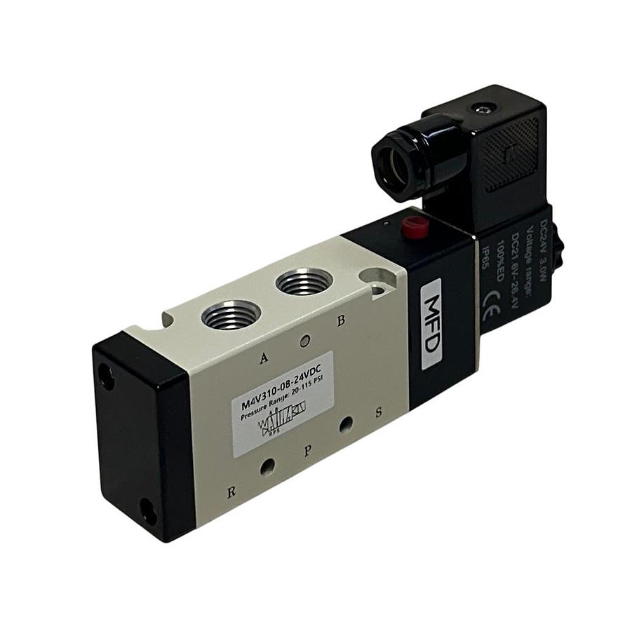 Used BIMBA MFD M4V310-08-24VDC / M4V3100824VDC SOLENOID VALVE 1/4'' NPT 24VDC NSNP