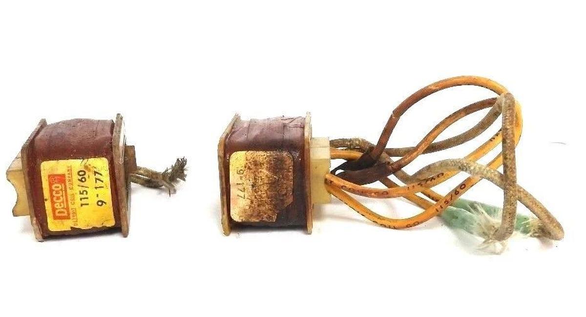 Used LOT OF 2 DECCO 9-177 COILS 9177, 115/60