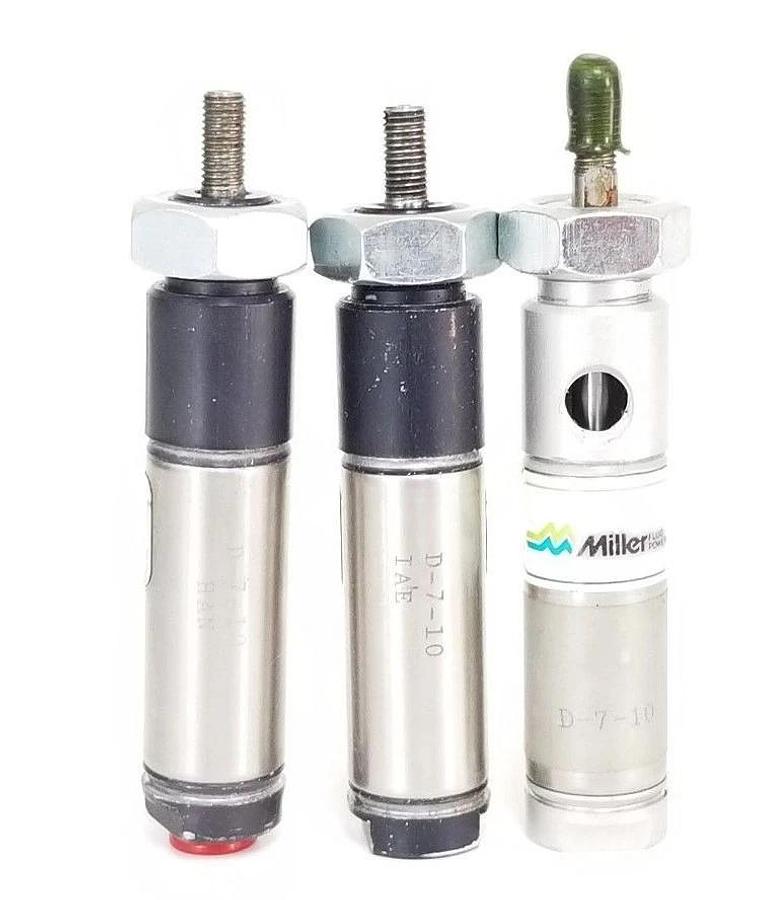 Used LOT OF 3 MILLER FLUID POWER D-7-10 CYLINDERS 1" STROKE