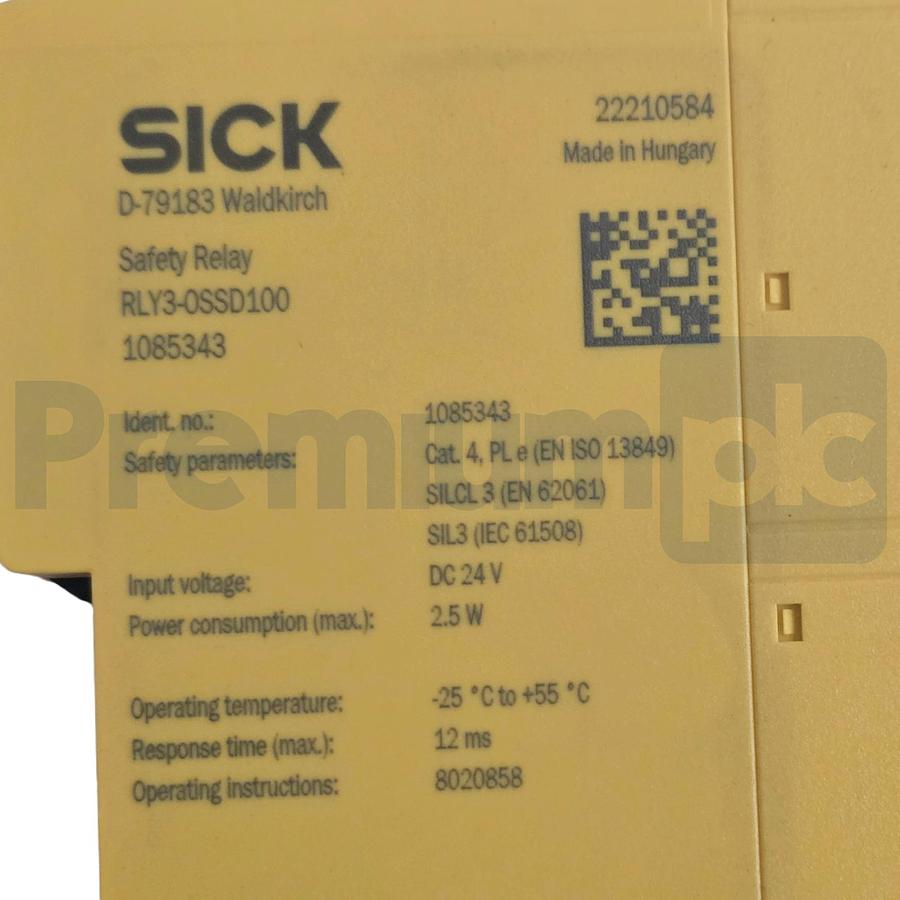 Used SICK RLY3-OSSD100 Safety Relay 1085343 ReLy OSSD Output Expansion Module 24VDC