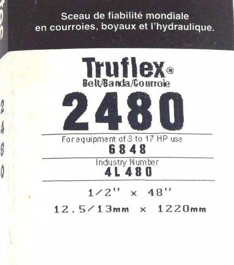 Used LOT OF 3 GATES 4L480 TRUFLEX V BELTS 2480 1/2" X 48"