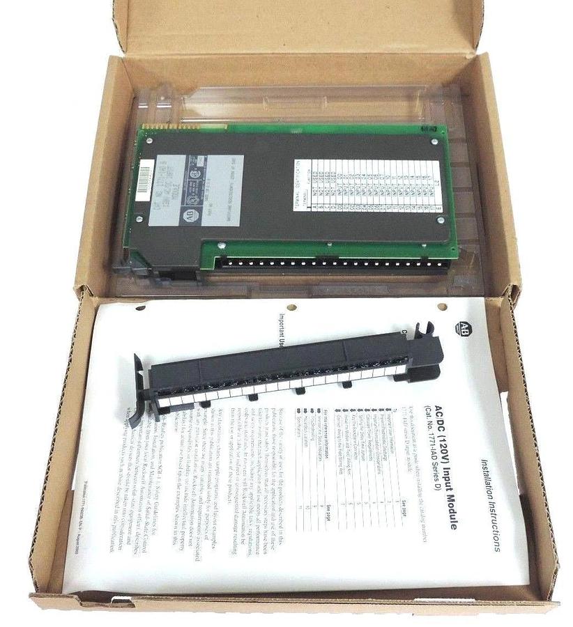 Used ALLEN BRADLEY 1771-IAD INPUT MODULE 1771IAD SER. B W/ 1771-WH WIRING ARM